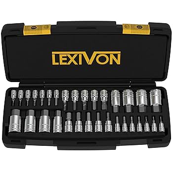 LEXIVON トルクレンチ LEXIVON Bike Torque Wrench 1/4-Inch Dr. 15-Piece Kit | 72